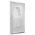 Produktbild 4 för Ytterdörr vit 88x200 cm PVC