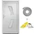 Produktbild 2 för Ytterdörr vit 98x200 cm PVC