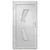 Produktbild 5 för Ytterdörr vit 98x200 cm PVC