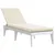 Produktbild 2 för Solsäng med dyna vit 186x60x29 cm PP