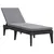 Produktbild 2 för Solsäng med dyna antracit 186x60x29 cm PP