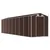 Produktbild 2 för Trädgårdsskjul brun 191x725x198 cm galvaniserat stål
