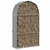 Produktbild 3 för Vedställ ljusgrå 120x45x210 cm galvaniserat stål