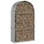 Produktbild 3 för Vedställ silver 120x45x210 cm galvaniserat stål