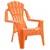 Produktbild 3 för Trädgårdsstolar 2 st för barn orange 37x34x44 cm PP träutseende