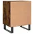 Produktbild 7 för Sängbord 2 st rökfärgad ek 40x30x50 cm konstruerat trä