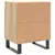 Produktbild 8 för Sängbord sonoma-ek 40x30x50 cm konstruerat trä