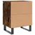 Produktbild 8 för Sängbord 2 st rökfärgad ek 40x30x50 cm konstruerat trä