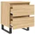Produktbild 6 för Sängbord 2 st sonoma-ek 40x35x50 cm konstruerat trä