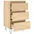 Produktbild 6 för Sängbord sonoma-ek 40x35x69 cm konstruerat trä