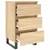 Produktbild 6 för Sängbord sonoma-ek 40x35x69 cm konstruerat trä