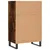 Produktbild 6 för Högskåp rökfärgad ek 57x35x90 cm konstruerat trä