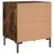 Produktbild 8 för Sängbord rökfärgad ek 40x35x47,5 cm konstruerat trä