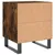 Produktbild 8 för Sängbord rökfärgad ek 40x35x47,5 cm konstruerat trä