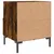 Produktbild 6 för Sängbord rökfärgad ek 40x35x47,5 cm konstruerat trä