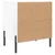 Produktbild 6 för Sängbord vit högglans 40x35x47,5 cm konstruerat trä