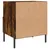 Produktbild 9 för Sängbord 2 st rökfärgad ek 40x35x47,5 cm konstruerat trä