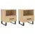 Produktbild 2 för Sängbord 2 st sonoma-ek 40x35x47,5 cm konstruerat trä