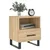Produktbild 4 för Sängbord 2 st sonoma-ek 40x35x47,5 cm konstruerat trä