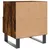 Produktbild 6 för Sängbord rökfärgad ek 40x35x47,5 cm konstruerat trä