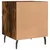 Produktbild 9 för Sängbord 2 st rökfärgad ek 40x40x50 cm konstruerat trä