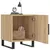 Produktbild 3 för Sängbord sonoma-ek 40x40x50 cm konstruerat trä