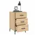 Produktbild 4 för Sängbord sonoma-ek 40x40x66 cm konstruerat trä