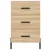 Produktbild 5 för Sängbord sonoma-ek 40x40x66 cm konstruerat trä
