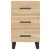 Produktbild 5 för Sängbord sonoma-ek 40x40x66 cm konstruerat trä