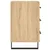 Produktbild 6 för Sängbord sonoma-ek 40x40x66 cm konstruerat trä