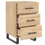 Produktbild 7 för Sängbord sonoma-ek 40x40x66 cm konstruerat trä
