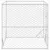 Produktbild 4 för Hundgård för utomhusbruk silver 2x2x2 m galvaniserat stål
