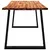 Produktbild 5 för Matbord med levande kant 140x80x75 cm massivt akaciaträ