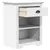 Produktbild 4 för Sängbord BODO vit 53x38,5x66 cm massiv furu