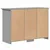 Produktbild 6 för Skänk BODO grå 115x43x79,5 cm massiv furu