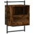 Produktbild 2 för Sängbord väggmonterat rökfärgad ek 40x30x61 cm konstruerat trä
