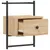Produktbild 9 för Sängbord väggmonterat 2 st sonoma-ek 35x30x51cm konstruerat trä