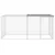 Produktbild 3 för Hönsbur med tak ljusgrå 203x98x90 cm galvaniserat stål