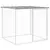 Produktbild 6 för Hönsbur med tak ljusgrå 203x98x90 cm galvaniserat stål