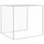 Produktbild 7 för Hönsbur med tak ljusgrå 203x98x90 cm galvaniserat stål