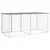 Produktbild 5 för Hönsbur med tak ljusgrå 203x98x90 cm galvaniserat stål