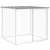 Produktbild 6 för Hönsbur med tak ljusgrå 203x98x90 cm galvaniserat stål