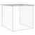 Produktbild 7 för Hönsbur med tak ljusgrå 203x98x90 cm galvaniserat stål