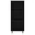 Produktbild 5 för Högskåp Svart 34,5x32,5x180 cm konstruerat trä