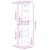 Produktbild 11 för Högskåp vit 34,5x32,5x180 cm konstruerat trä