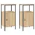 Produktbild 2 för Sängbord 2 st sonoma-ek 41x31x80 cm konstruerat trä