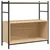 Produktbild 2 för Bokhylla sonoma-ek 80x30x78,5 cm konstruerat trä och järn