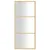 Produktbild 3 för Duschvägg med klart ESG-glas guld 80x195 cm
