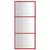 Produktbild 3 för Duschvägg med klart ESG-glas röd 90x195 cm