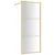 Produktbild 2 för Duschvägg med klart ESG-glas guld 90x195 cm